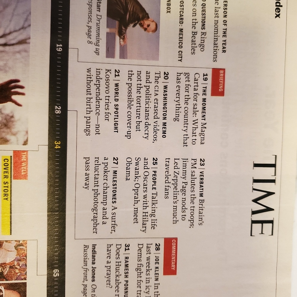 Time Magazine ,Dec 24,2007 ,THIS SPACE AVAILABLE - Picture 3 of 9